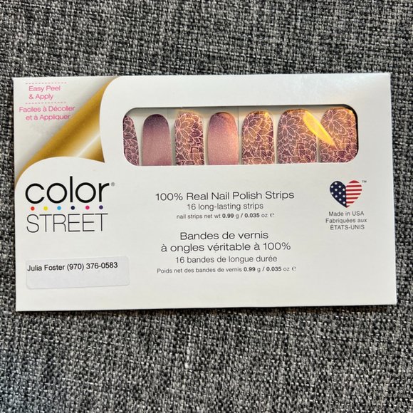 COLOR STREET nail polish strips NEW in package Rule of Plum color - Picture 1 of 2